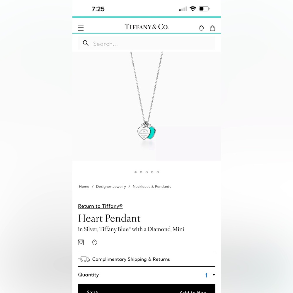 Tiffany & Co double heart necklace.